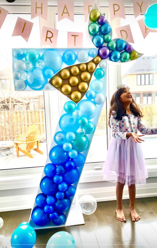 Balloon mosaic birthday decoration, Nikoloon Frames best design awards winner