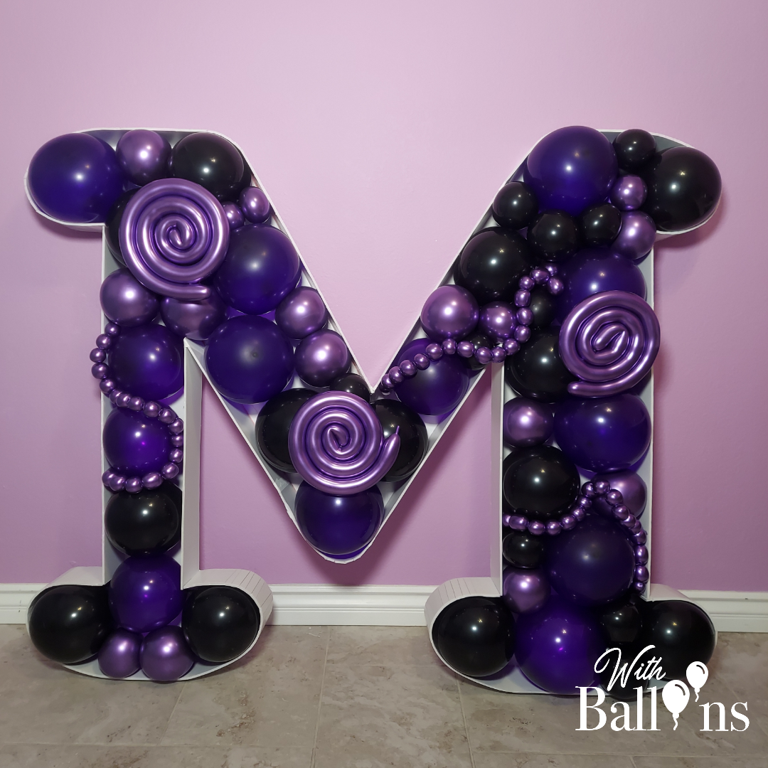 balloon mosaic letter M