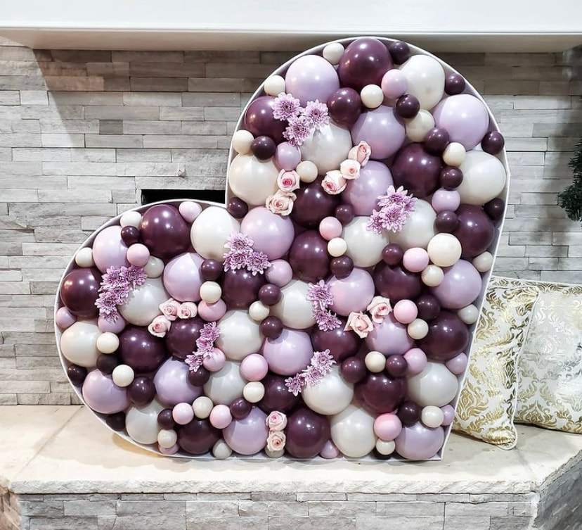Balloon mosaic birthday decoration, Nikoloon Frames best design awards