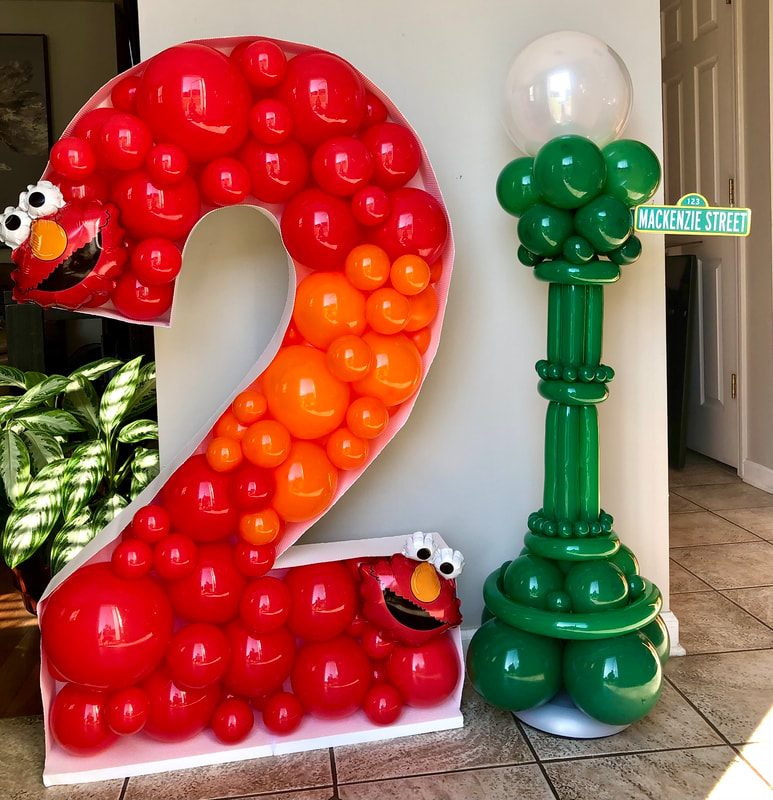 Balloon mosaic birthday decoration, Nikoloon Frames best design awards