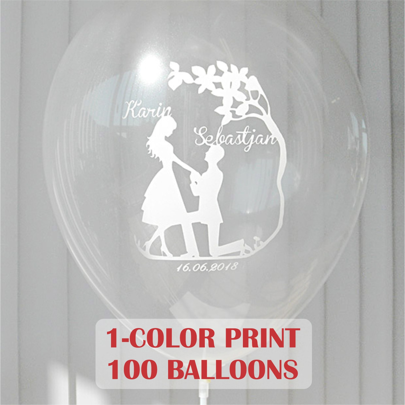 100 bedruckte Ballons