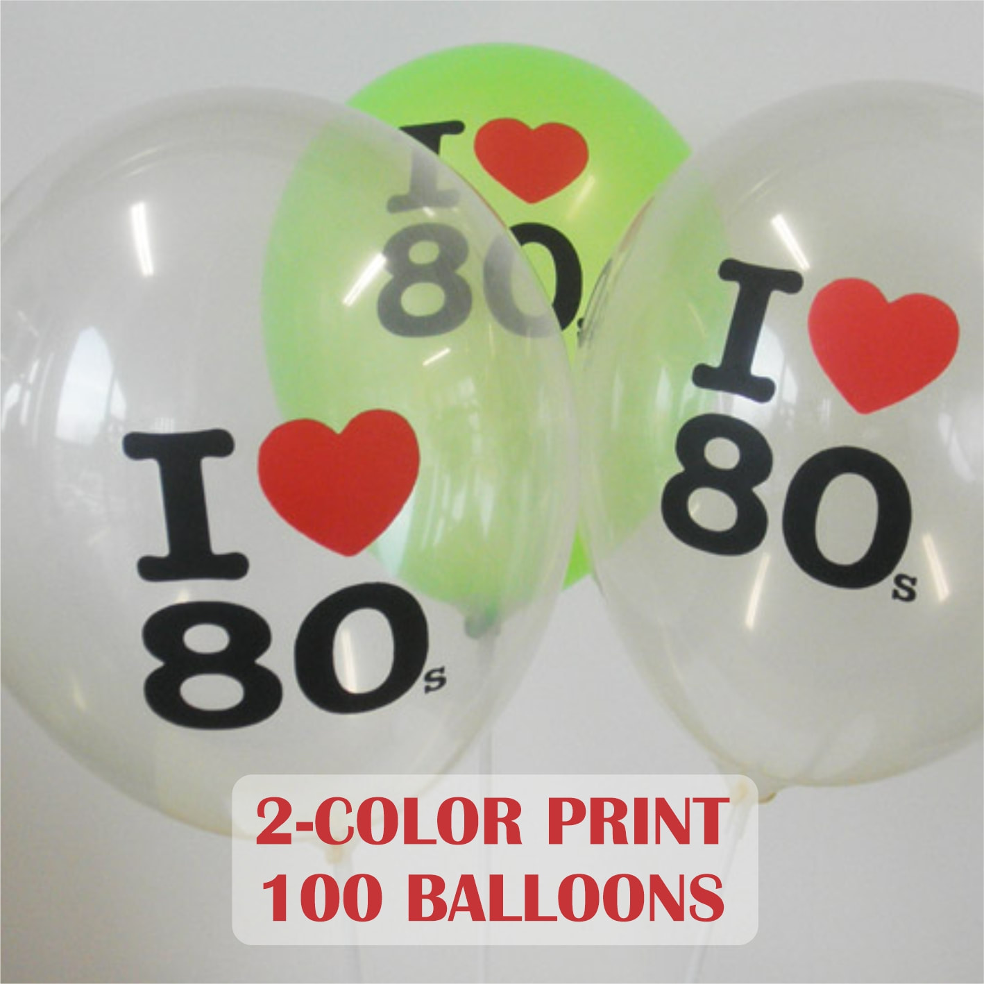 Impresión a dos tintas, 100 globos