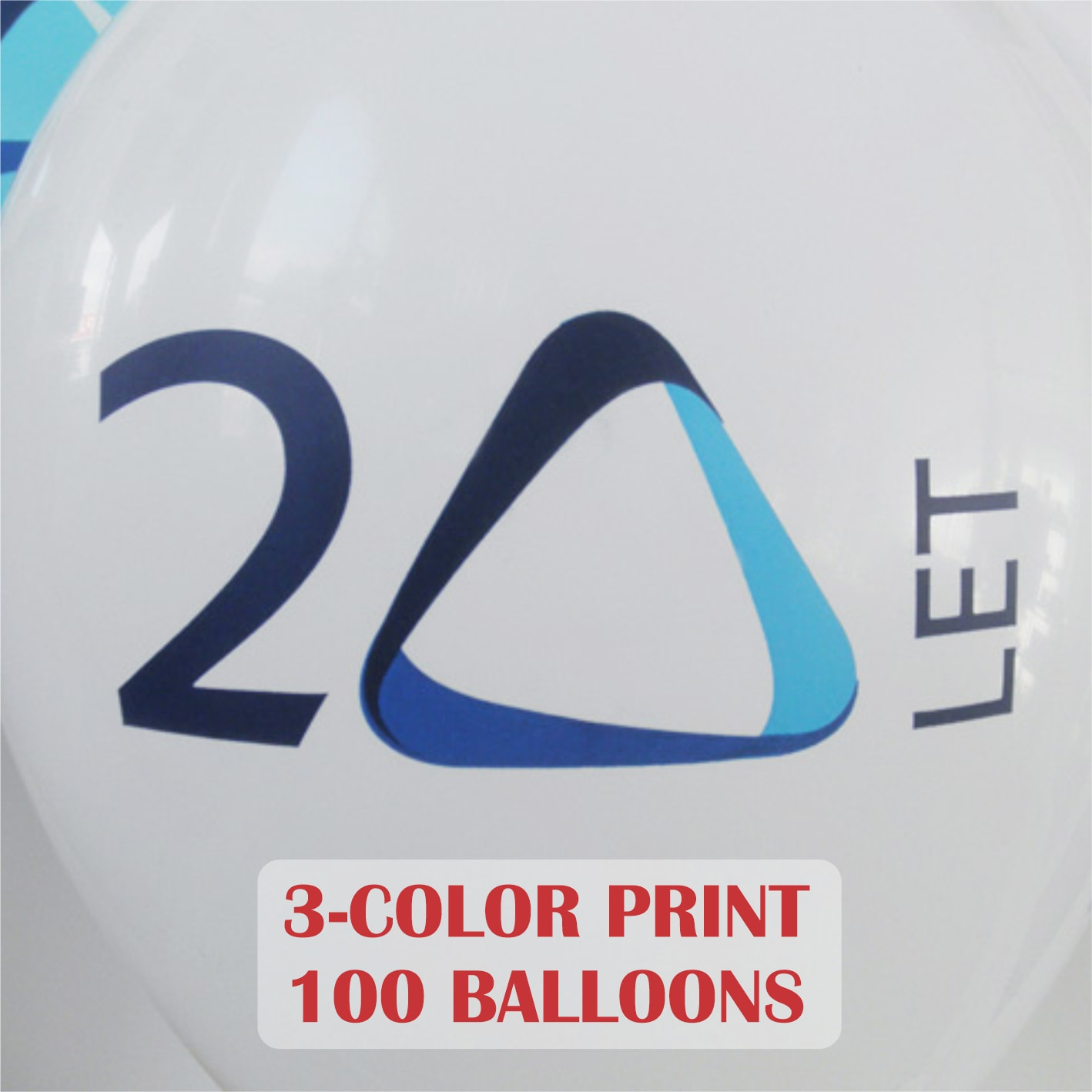 Impresión a tres tintas, 100 globos