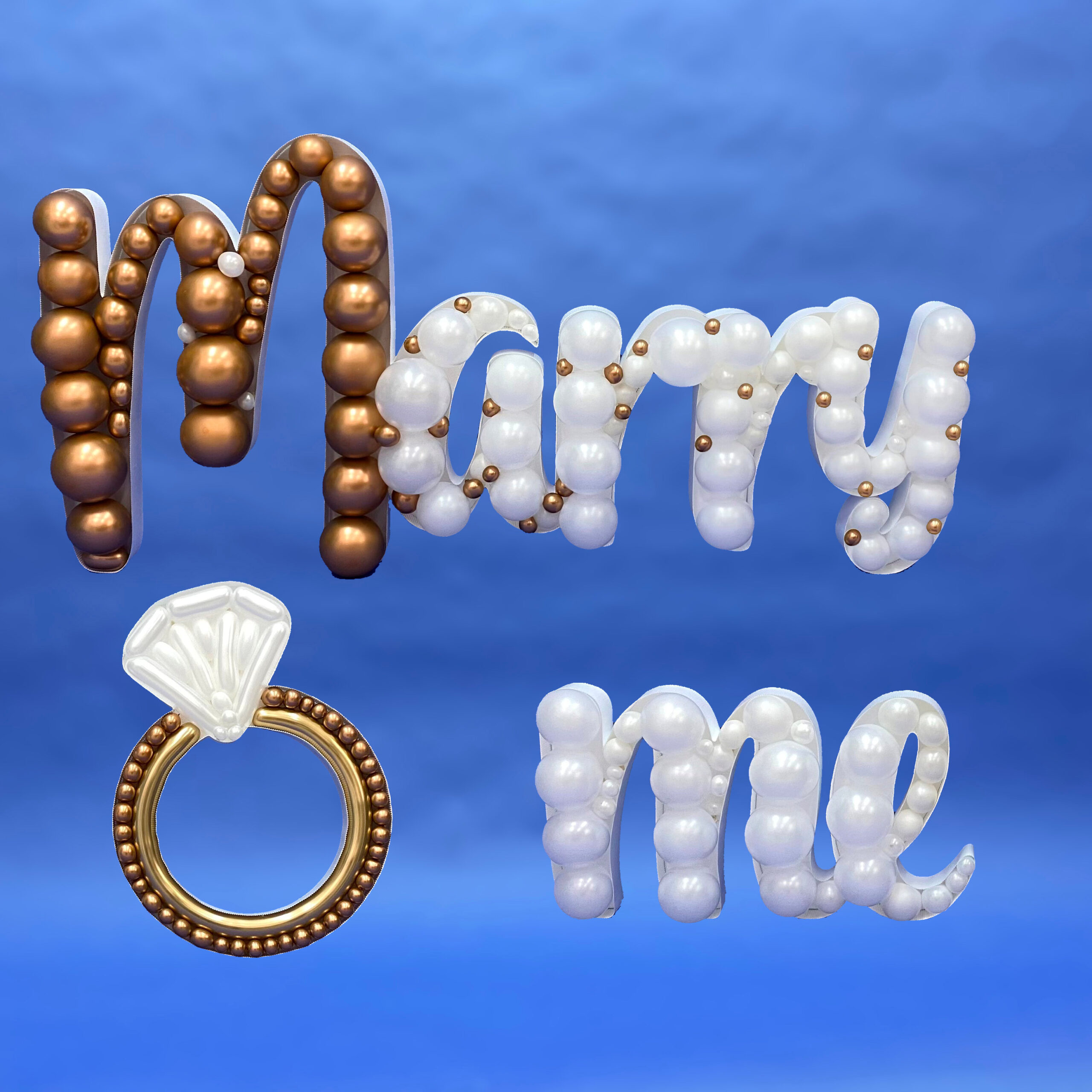 Napis "Marry Me" + poročni prstan - slika 2