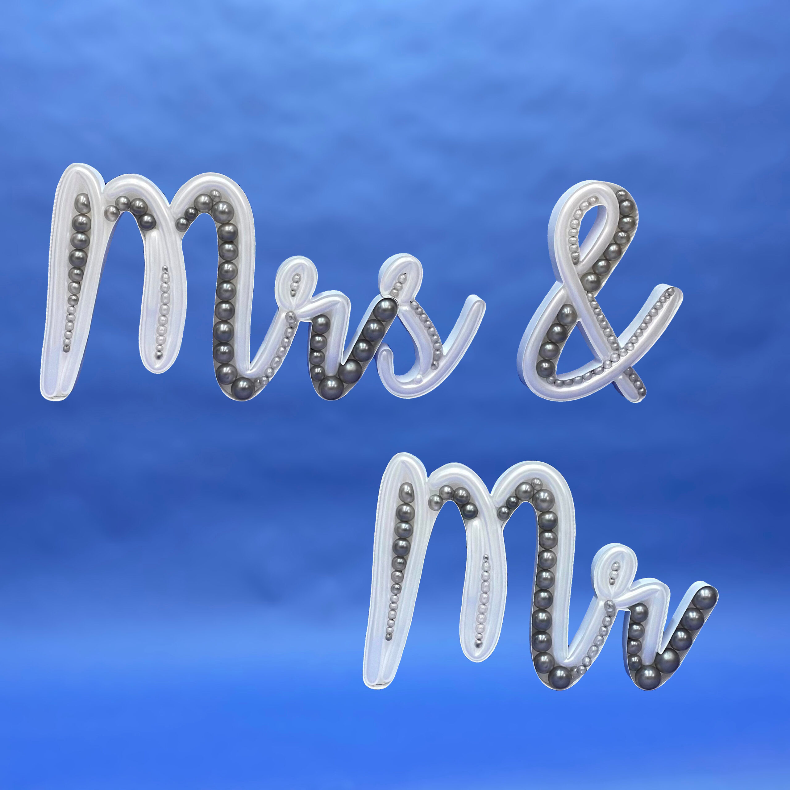 Napisi "Mr & Mrs" / "Mr & Mr" / "Mrs & Mrs" - slika 2