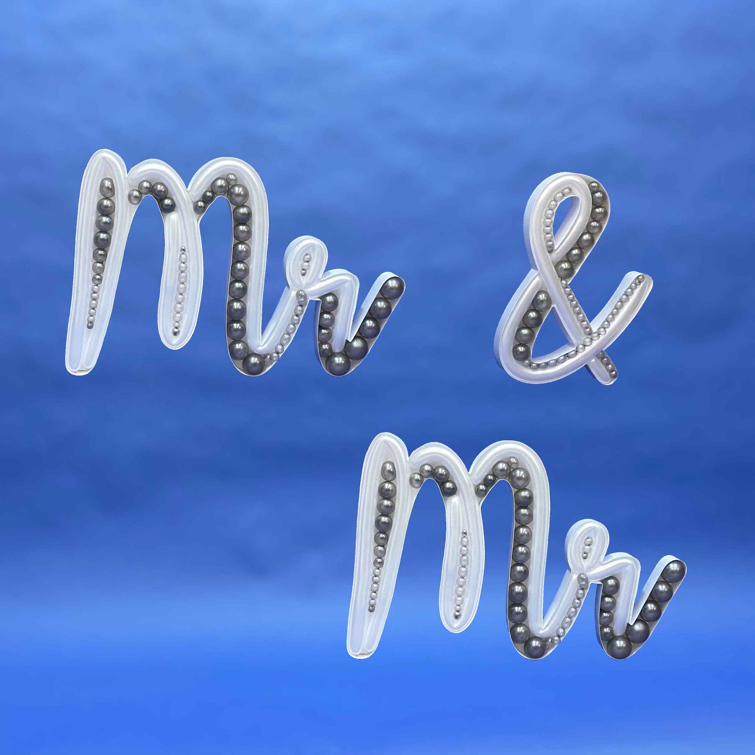 Napisi "Mr & Mrs" / "Mr & Mr" / "Mrs & Mrs" - slika 3