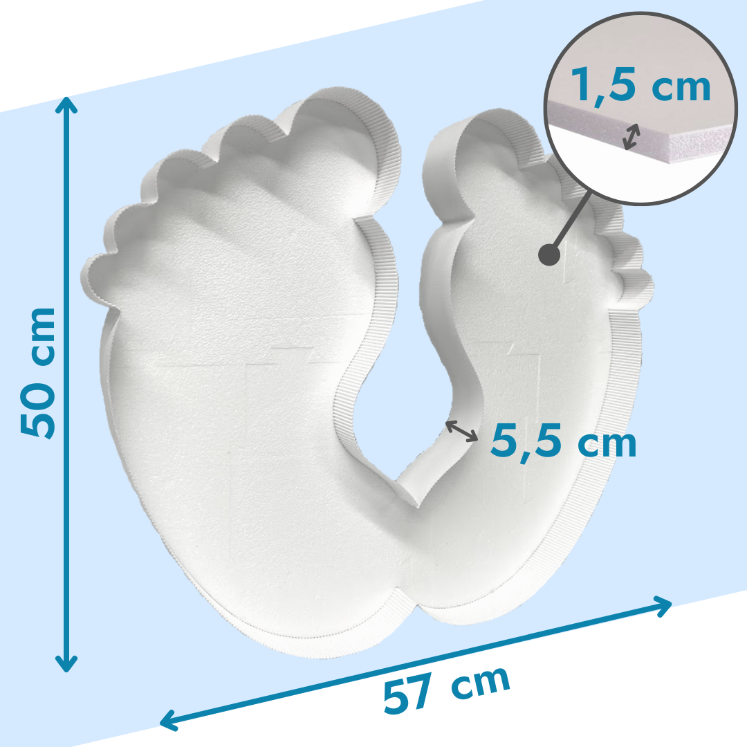 Mini Baby Feet + 50 Blue 5" Balloons + 50 Pink 5" Balloons - Image 3