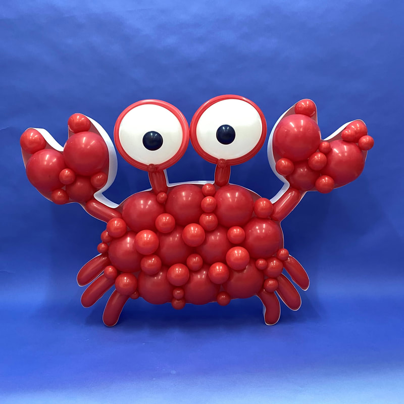 crab balloon mosaic nikoloon frame birthday decoration sea creatures under the water