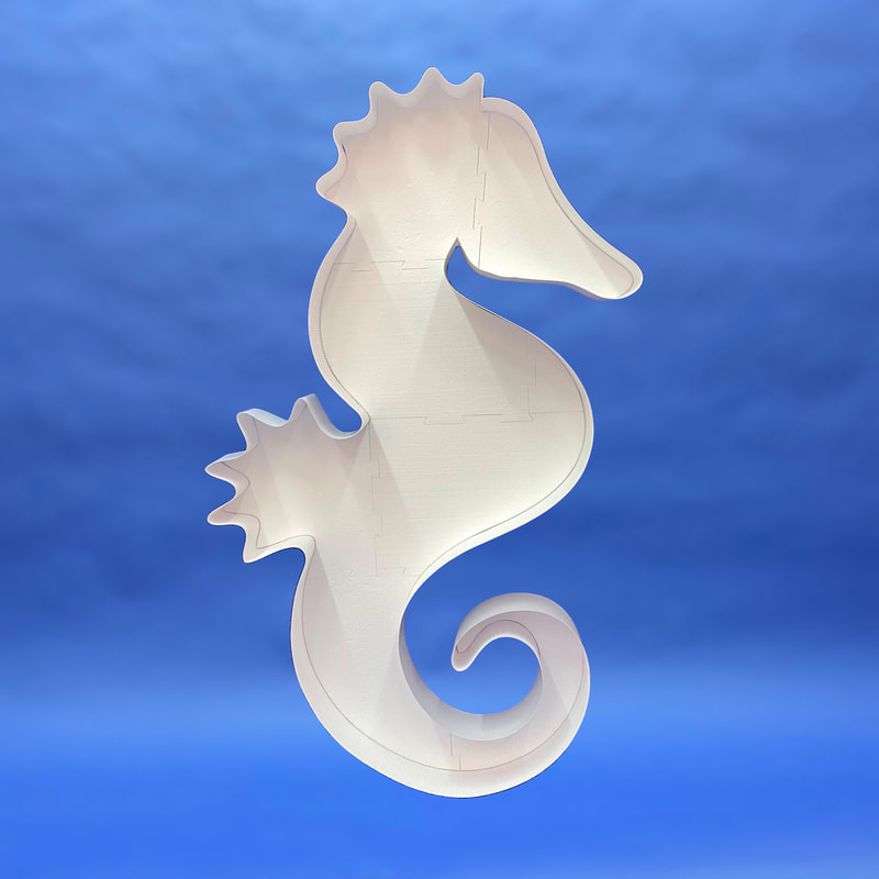 seahorse balloon mosaic nikoloon frame birthday decoration sea creatures under the water