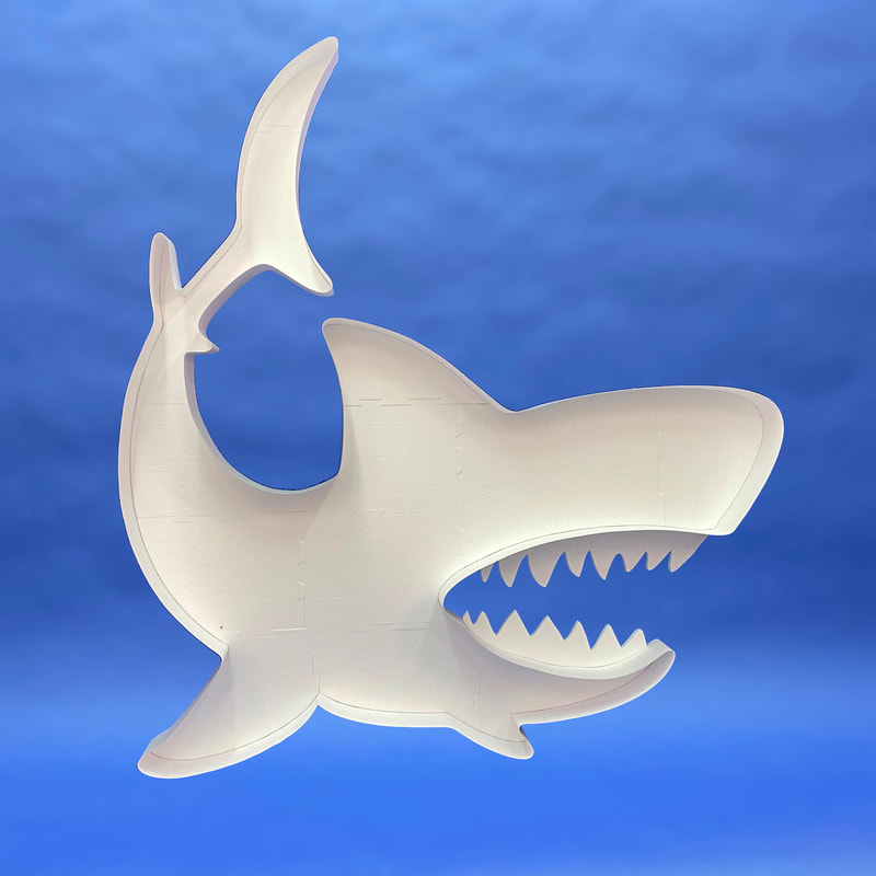 shark balloon mosaic nikoloon frame birthday decoration sea creatures under the water